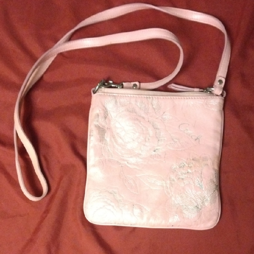 Coach Pink Floral Crossbody Bag